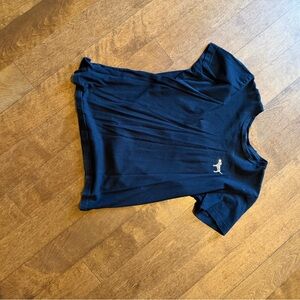PINK Victoria's Secret Navy Short Sleeve Tee with Small Logo